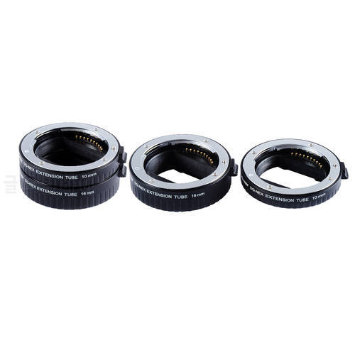 Original Viltrox DG-NEX Auto Focus AF Extension Tube Ring 10mm 16mm Set Metal Mount Lens Adapter for Sony E-mount Lens