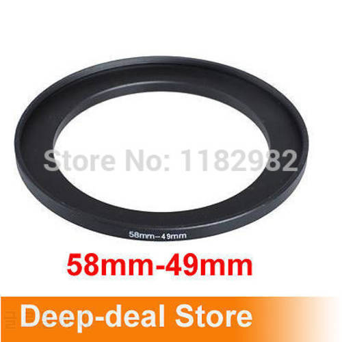 Lens Adapter ring Black 58mm to 49mm 58mm-49mm Step Down Filter Ring