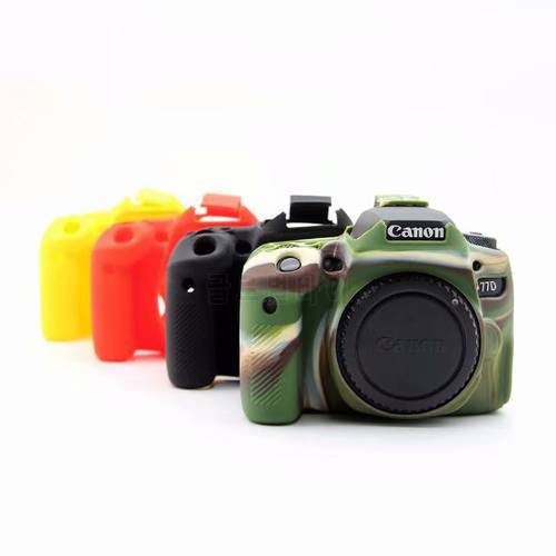 Soft Silicone Case Camera Protective Body Bag For canon 77d 1300D 1500D 750D 6D 6D2 Rubber Cover Battery Openning 77D Camera Bag