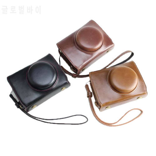 New Luxury PU Leather Camera case Bag For FUjifilm XF10 X-F10 Camera Cover brown Color With Strap Opening Battery