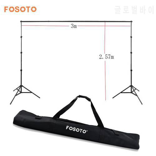Fosoto 2.6*3m Photo Studio Background Frame photography Photo Folding Tripod Stand Backdrops Frames With Bag For Photo Shoot