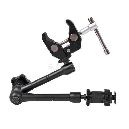 Super Clamp 7/11 inches Adjustable Magic Articulated Arm for Mounting Monitor LED Light LCD Video Camera Flash Camera DSLR
