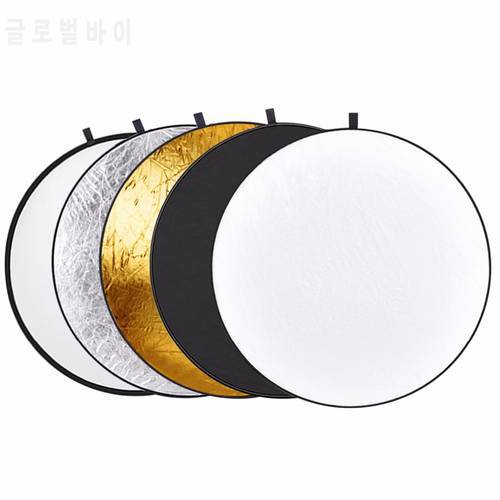 Neewer 43-inch / 110cm 5-in-1 Collapsible Multi-Disc Light Reflector with Bag - Translucent, Silver, Gold, White and Black