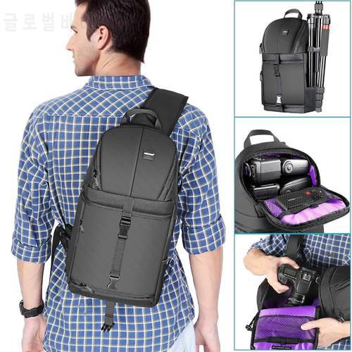 Neewer Professional Sling Camera Storage Bag Durable Waterproof and Tear Proof Black Carrying Backpack Case for DSLR Camera