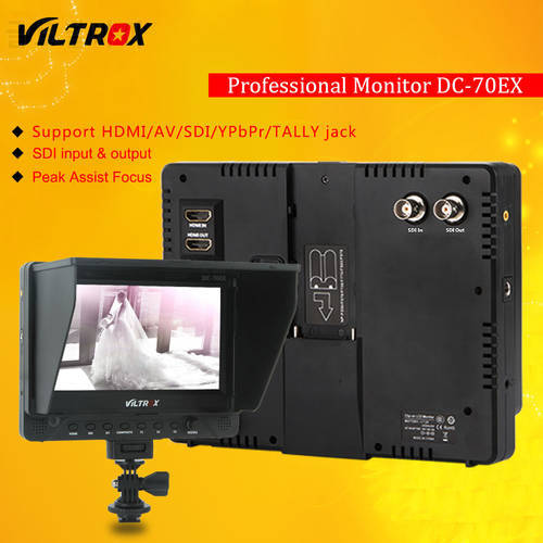 Viltrox DC-70EX 7 inch 4K HD Camera Video Monitor Display Field SDI AV Input Output LCD Monitor 1024x600 for Canon Nikon Sony