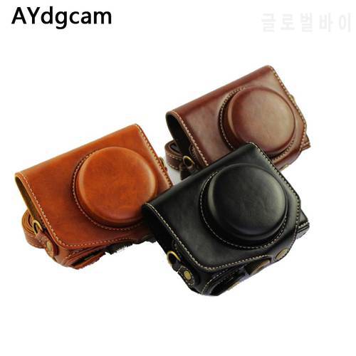 New Pu Leather Camera Case Bag Cover For Canon Powershot G7XII G7X mark 2 G7X II G7X2 G7X III G7X Mark 3 With Strap