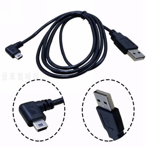 1PC USB 2.0 A Male Plug to Mini 5 Pin Left Angled 90 Degree Plug Data Cable Cord 1.5M/5FT 3M/10FT Black