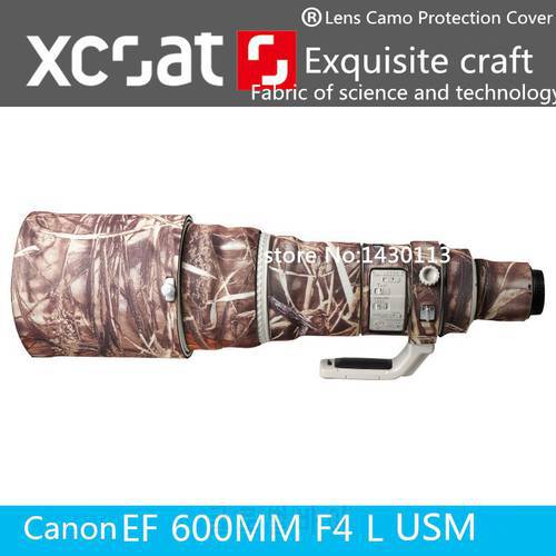 Camera Lens Coat Camouflage for Canon EF600mm F/4L USM Lens Camo Protection Cover brown Jungle camouflage