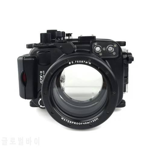 40m 130ft Waterproof Box Underwater Housing Camera Diving Case for Canon G7X Mark II WP-DC54 G7X-2 G7 X II Bag Case Cover Bag