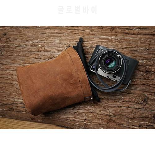 Genuine Leather Camera Protector Retro Case Soft Bag Pouch for Leica M9 M8 Fujifilm X-T1 X-PRO X-E2 X-T10 /Sony A6000 A7 A7II
