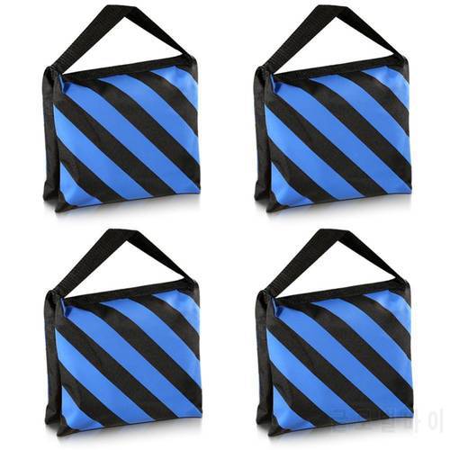 Neewer Set of Four Black/Blue Heavy Duty Sand Bag Photography Studio Video Stage Film Sandbag for Light Stands Arms Tripods