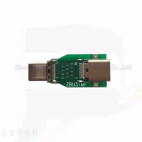 10pcs USB3.1 type C male to female Adapter board full needle conduction test board