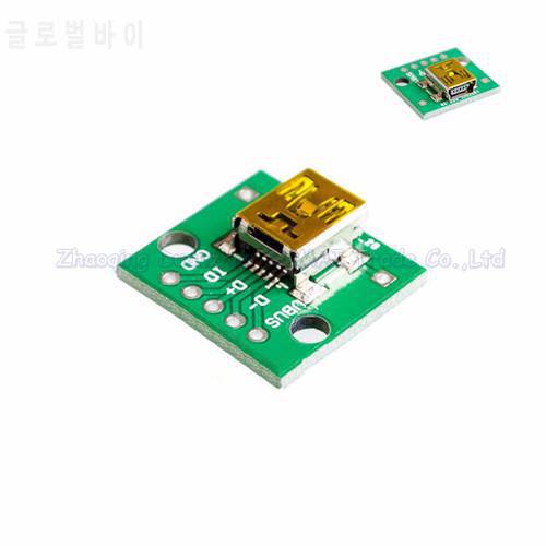20pcs MINI5P USB to DIP 2.54mm adapter board female socket