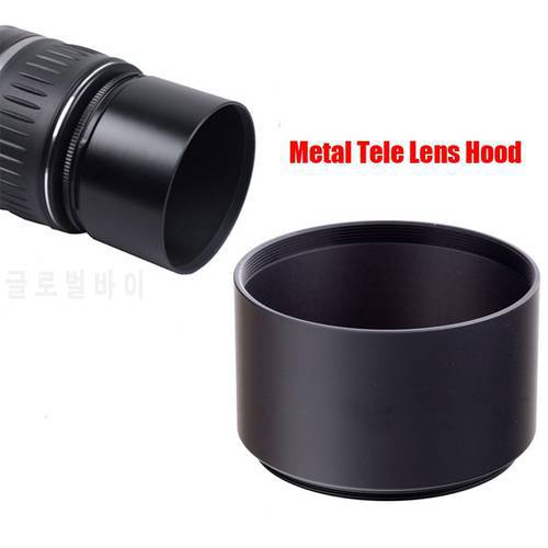 Metal Tele Lens Hood 49mm 52mm 58mm 55mm 62mm 67mm 72mm 77mm 82mm Screw-in Telephoto Tubular Lente Protect For Canon Nikon Sony