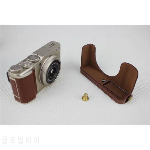 PU Leather Camera Case Half Body Cover For Fujifilm XF10 FUJI X-F10 Openning Bottom Case Black Brown Coffee