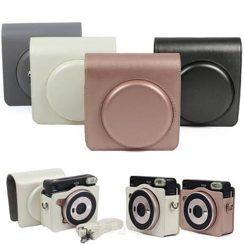 Protective Case for Fujifilm Instax Square SQ6 Instant Film Camera PU Leather Bag with Shoulder Strap For Instant Square SQ6