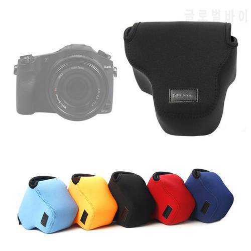 portable Neoprene Soft Camera Bag For Sony Cyber-Shot DSC-RX10 RX10M2 RX10II H200 HX200 HX100 Camera Case protective Cover Pouch