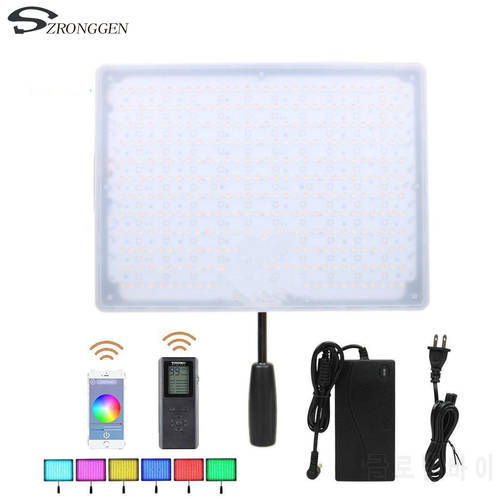 YONGNUO YN600 RGB + AC Power Adapter LED Video Light Panel 3200K-5500K with Wireless Bluetooth Remote For Canon Nikon