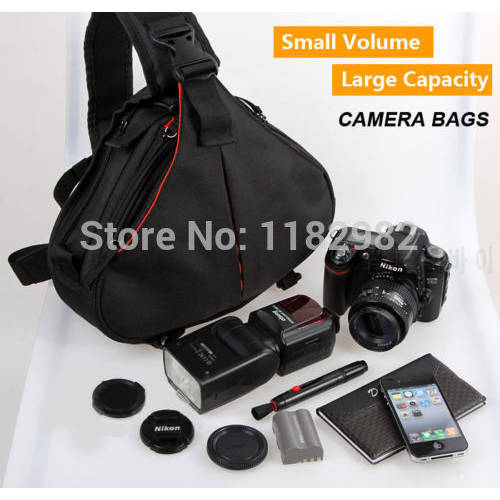 DSLR Camera Video Bag Sling Shoulder Cross Body Canvas Soft Padded Men Bag Case for Canon Nikon Sony K1 5D 6D 7D GoPro Hero