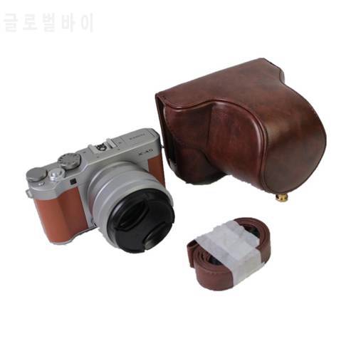 Camera Bag PU Leather Case For Fujifilm Fuji X-A7 XA7 X-A5 X-A20 X-A5 X-A20 XA10 15-45mm Lens Cover With Shoulder Strap