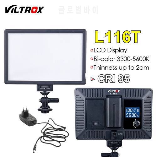 VILTROX 16W Camera LED Video Light Bi-Color Dimmable Fill Light Lamp With 2M AC Power Adapter for Canon Nikon DSLR Camcorder