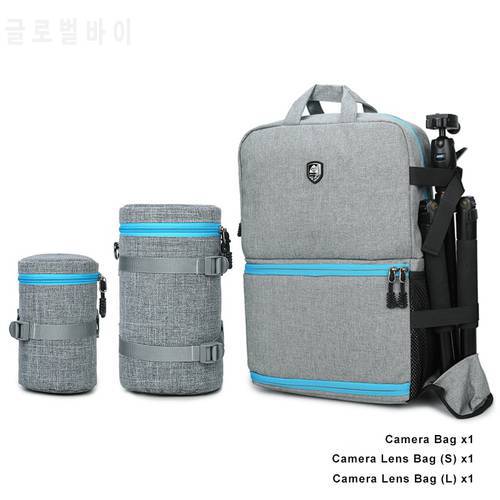 DULUDA Big capacity DSLR Camera Backpack waterproof Padded Photography Camera Bag Kit For Canon Nikon Sony Camera Accessories