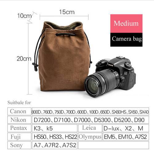 Camera Retro Protector Case Soft Bag Pouch for Canon 800D 760D 750D 700D 600D Nikon D7200 5300 D90 Sony A7 A7RII A7SII A7III