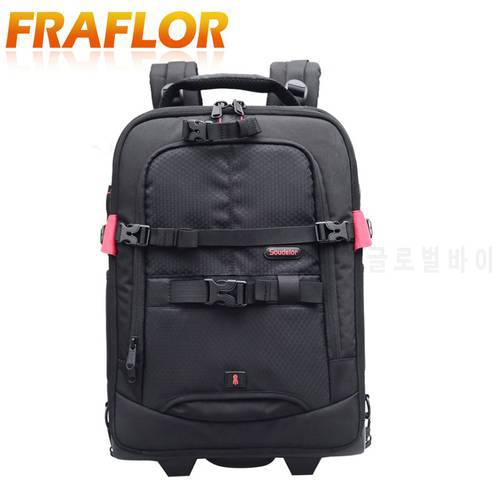 General purpose Digital Camera Backpack Luggage Travel Pull rod Photography Travel Suitcase Laptop Bag Case For Canon Nikon Sony