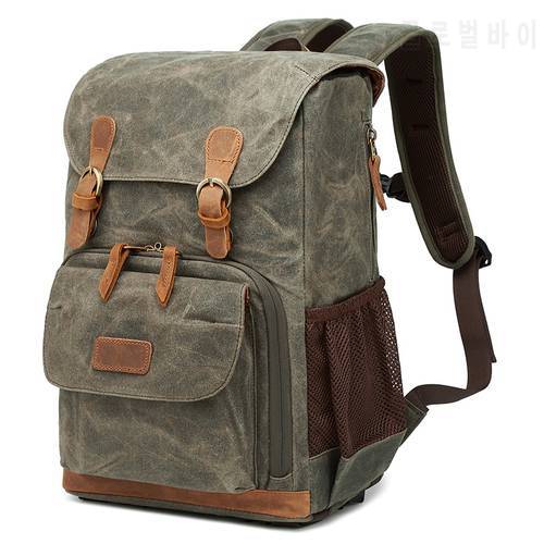 Large Canvas Waterproof Photography Bag Outdoor Wear-resistant Photo Men Camera Backpack case for Canon Nikon Fujifilm sony DSLR