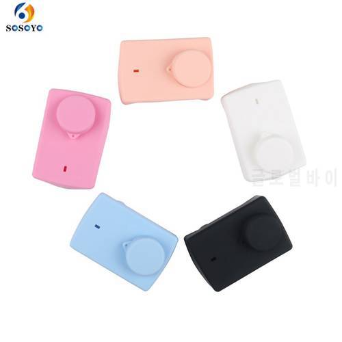 5 colors Silicone protective Case Cover Skin with Lens Cap for Xiaomi Yi 2 4K Sports Action Camera Accessories