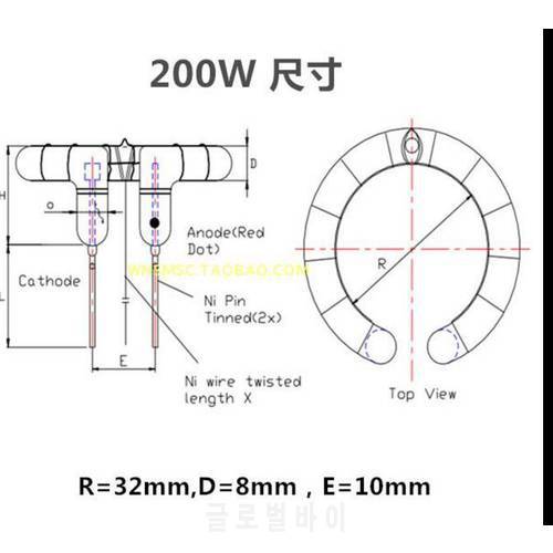 New power 180w 200w ring Flash Tube Xenon lamp Flashtube Repair Part SPEEDLIGHT temperature 5500K (kelvin)