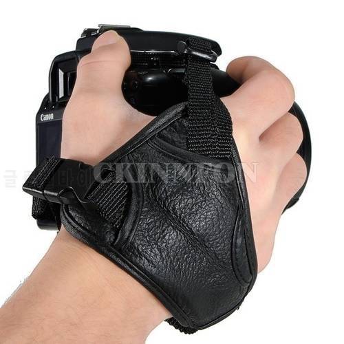 50Pcs/Lot Popular PU Leather Digital/SLR Camera Wrist Strap Hand Grip for Canon Nikon Pentax