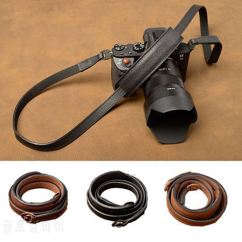 AYdgcam Brand Universal Genuine Leather Camera Strap Belt Handmade Shoulder Strap For Camera Fujifilm Leica Canon Nikon Sony