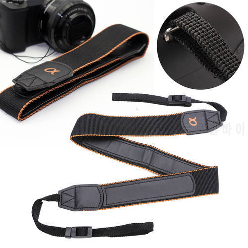 Mayitr 1pc High Quality Leather Nylon Neck Shoulder Strap Belt For Sony A6500 A6300 NEX-7 RX100 V A7R II Camera