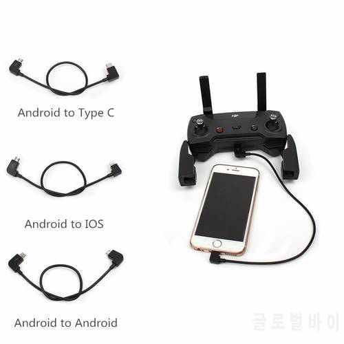 Sunnylife Remote Control Tablet Phone Converting Line For DJI SPARK Mavic Mini 2 Pro Data Cable Connector Android to IOS Type-C