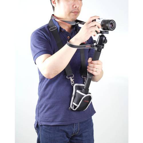 Multifunction Photography Adjustable Camera Waist Belt Sling Bag Case Pouch Tripod Holder Strap