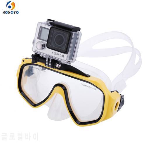 Diving Glasses Professional Underwater Diving Mask waterproof Scuba Snorkel Swimming Glasses For GoPro Hero 5 4 3 2 Accessories