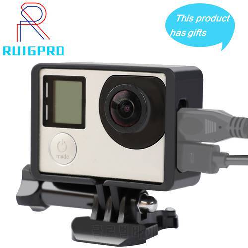 Ruigpro Standard Protective Border Frame for Gopro Hero 4 3+ Black Camera Case Protector Mount For Go Pro 3+ 4 Camera Accessory