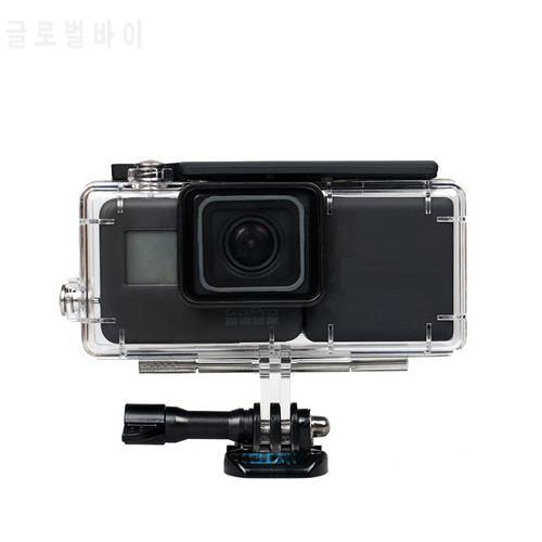 Gopro Hero 5 6 7 Black Long Waterproof Case Protector + Side Backup Battery for Gopro 5 6 Hero 7 Black Camera Accessories