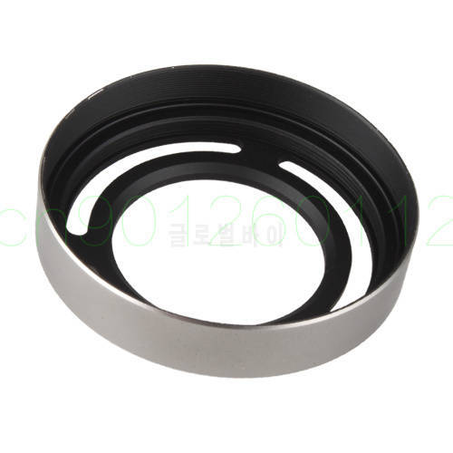 Black Sliver Metal Lens Hood LH-X10 & 52mm adapter ring for Fujifilm FinePix X10 X20 X30 Camera