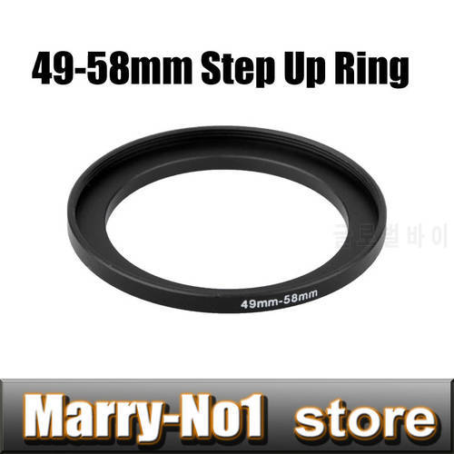 Free shipping + Trcking Number Black Step Up Filter Ring Lens Ring 49mm to 58mm 49mm -58mm