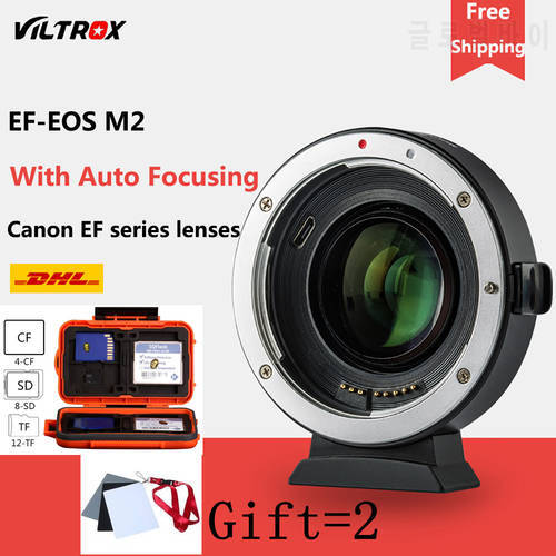 Viltrox EF-EOSM M2 AF Auto-focus EXIF 0.71X Reduce Speed Booster Lens Adapter Turbo for Canon EF lens to EOS M5 M6 M50 Camera