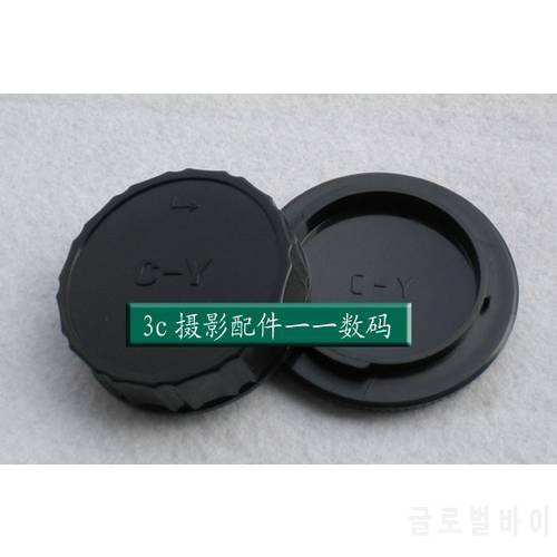 2 in 1 Body Caps + Rear Lens Cap Cover for L-R5 for Contax Yashica C/Y CY C-Y Mount DSLR SLR