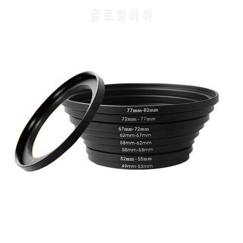 High Quality 49 52 55 58 62 67 72 77 82 mm Lens Step Up Down Ring Filter All Camera Adapter Set