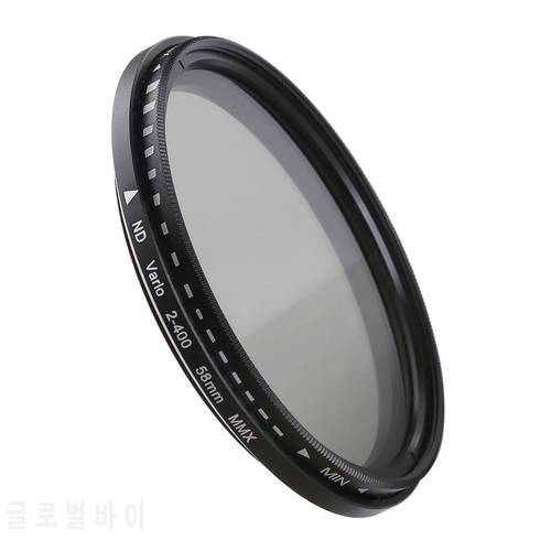 Camera Lens Filter ND2-400 Variable Neutral Density ND Filter 37 40.5 46 49 52 55 58 62 67 72 77 82mm for Canon Nikon Sony
