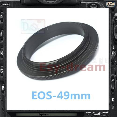 EF-49 49 mm Lens Macro Reverse Ring Adaptor Adapter for EOS-49 Canon DSLR Camera EF EF-S Lens PR204