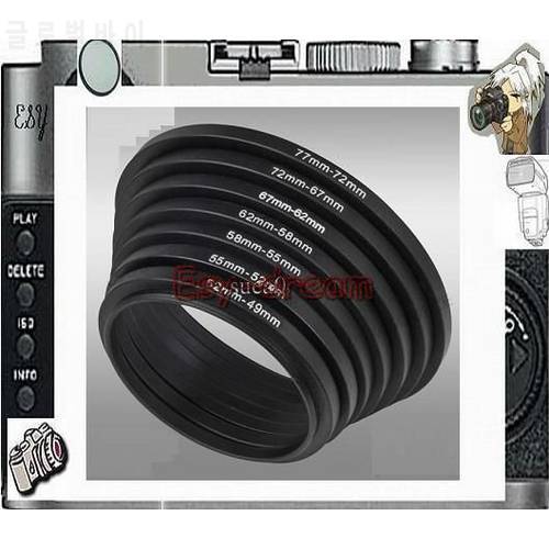 Step Down Step-Down Ring Adapter Mount Set for Lens Filter 77-49mm PF004