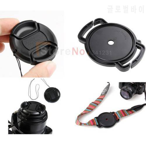 2 in 1 40.5 49 52mm Lens Cap Holder Cover Anti Lost Buckle Keeper + lens cap For S&ny Nex 5R 5T 6 NEX5R NEX-5T NEX-6 16-50 MM