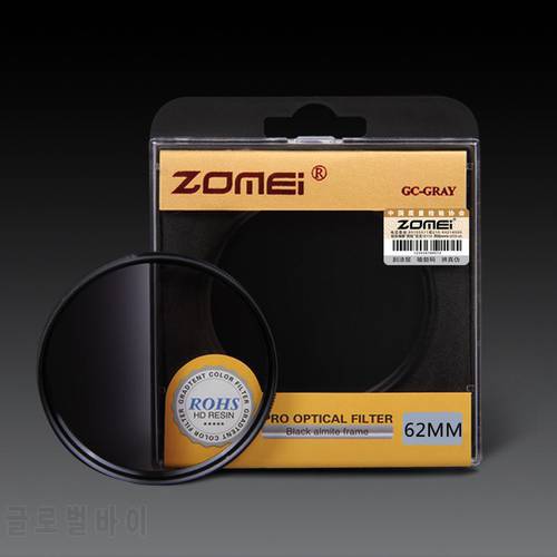 Zomei 62mm Pro Optical GND Filter Gray Graduated Neutral Density GC Filter for Canon Nikon Tamron Sigma Camera lens