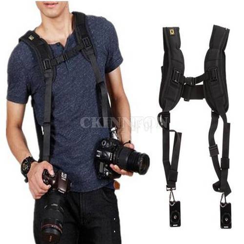 20Pcs/Lot Black Camera Double Shoulder Sling Backpack Belt Quick Rapid Strap for DSLR Digital SLR Camera